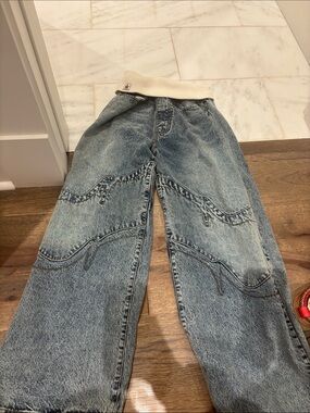 Revice denim fold over jeans